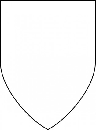Shield outline clipart white