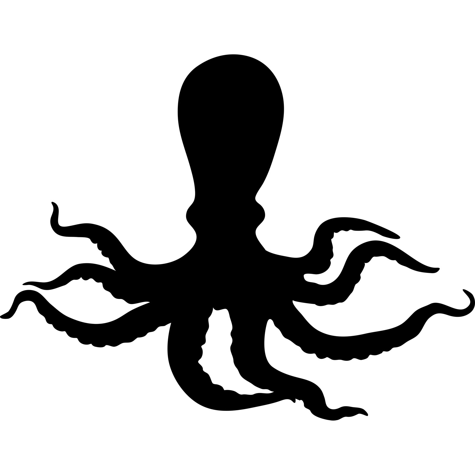 Octopus clipart silhouette