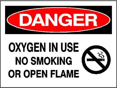 SignSuperStore.com OSHA Danger Signs Oxygen In Use No Smoking Or ...