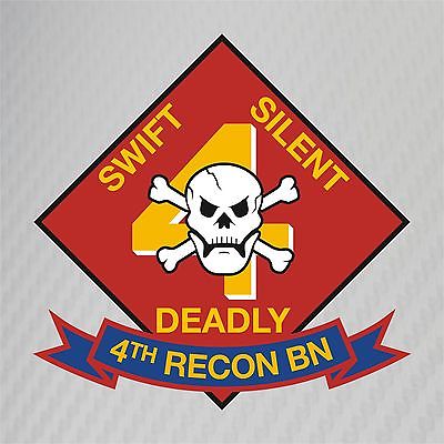 USMC 4th Recon Battalion Insignia Military Graphics Decal Sticker ...
