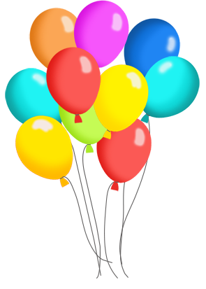 Birthday Cake And Balloons Clipart
