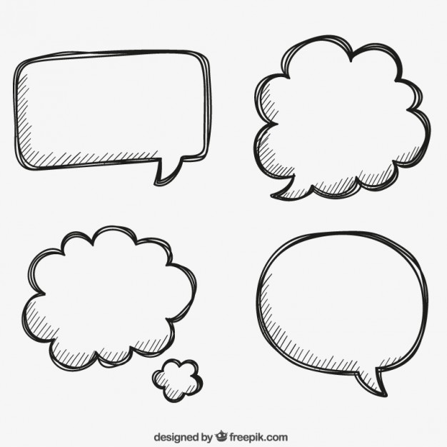 Speech bubbles silhouette Icons | Free Download