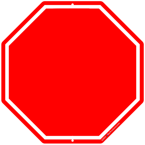 Editable stop sign clipart