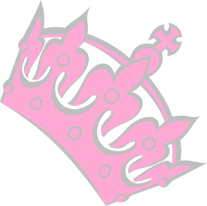 Light pink number 1 with crown clipart