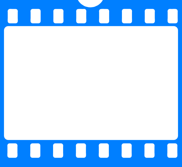 Blue Film Frame Clip Art - vector clip art online ...