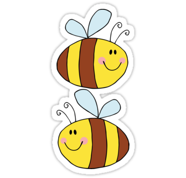 Cute Bumble Bee Drawing " Stickers by ironydesigns | Redbubble