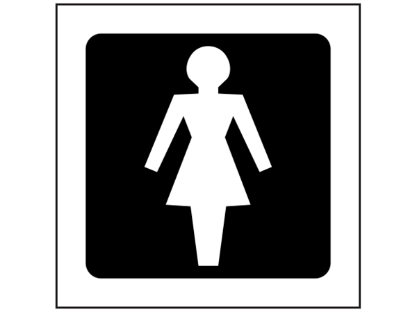 Ladies Toilet Symbol Sign GS1020 Label Source Clipart - Free to ...