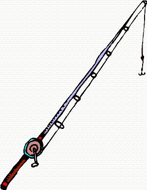 Fishing Pole Black And White Clipart