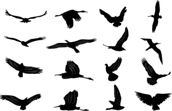 Flock of birds silhouettes free vector download (7,485 Free vector ...