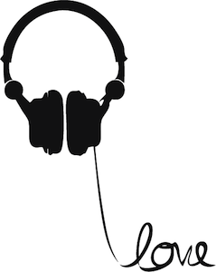 Headphone Love Wire Wall Art Decal - Trendy Wall Designs