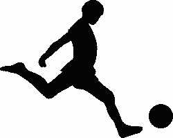 Kickball kicking soccer ball clip art free clipart images image #25837