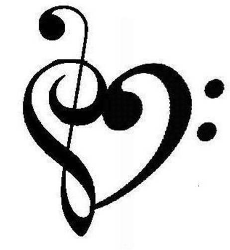 Music Heart Tattoo | Heart Tattoos ...