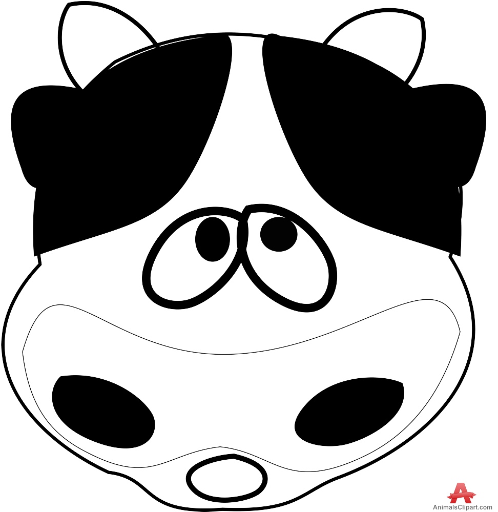 Cartoon Cow Face | Free Clipart Design Download