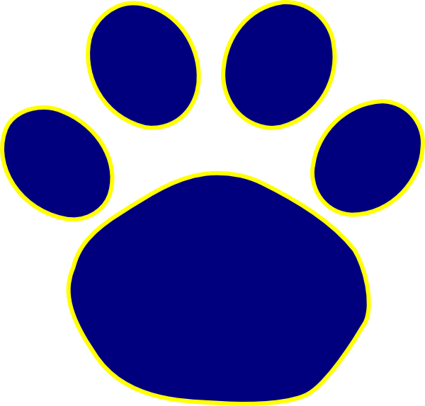 Blue Paw Clipart