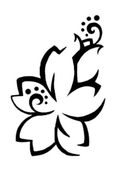 Flower outline tattoo, Flower and Flower tattoo designs