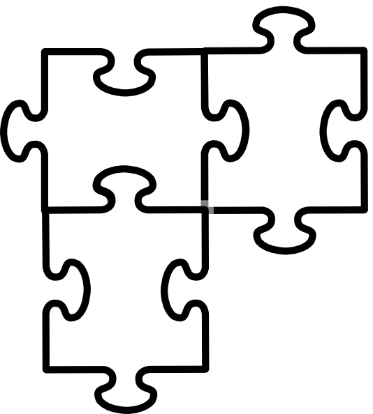 5 Piece Puzzle Template