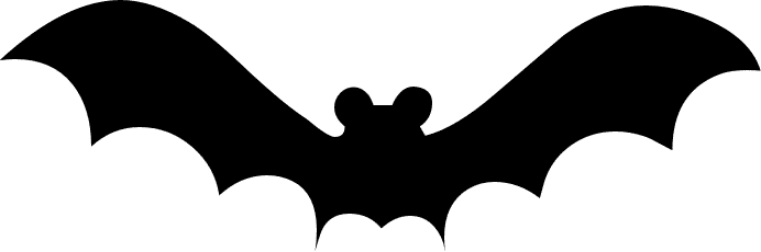 Bat Black And White Clipart