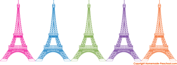 Eiffel tower clipart with stars basic no background