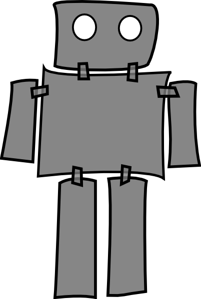 Robot Clip Art Black And White - Free Clipart Images