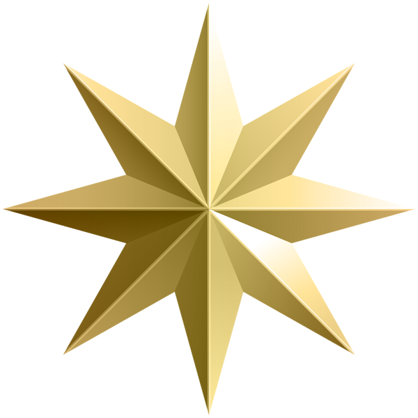 Gold Star Transparent PNG Image