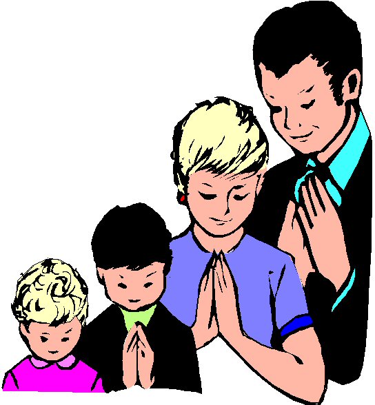 Family Praying Clipart