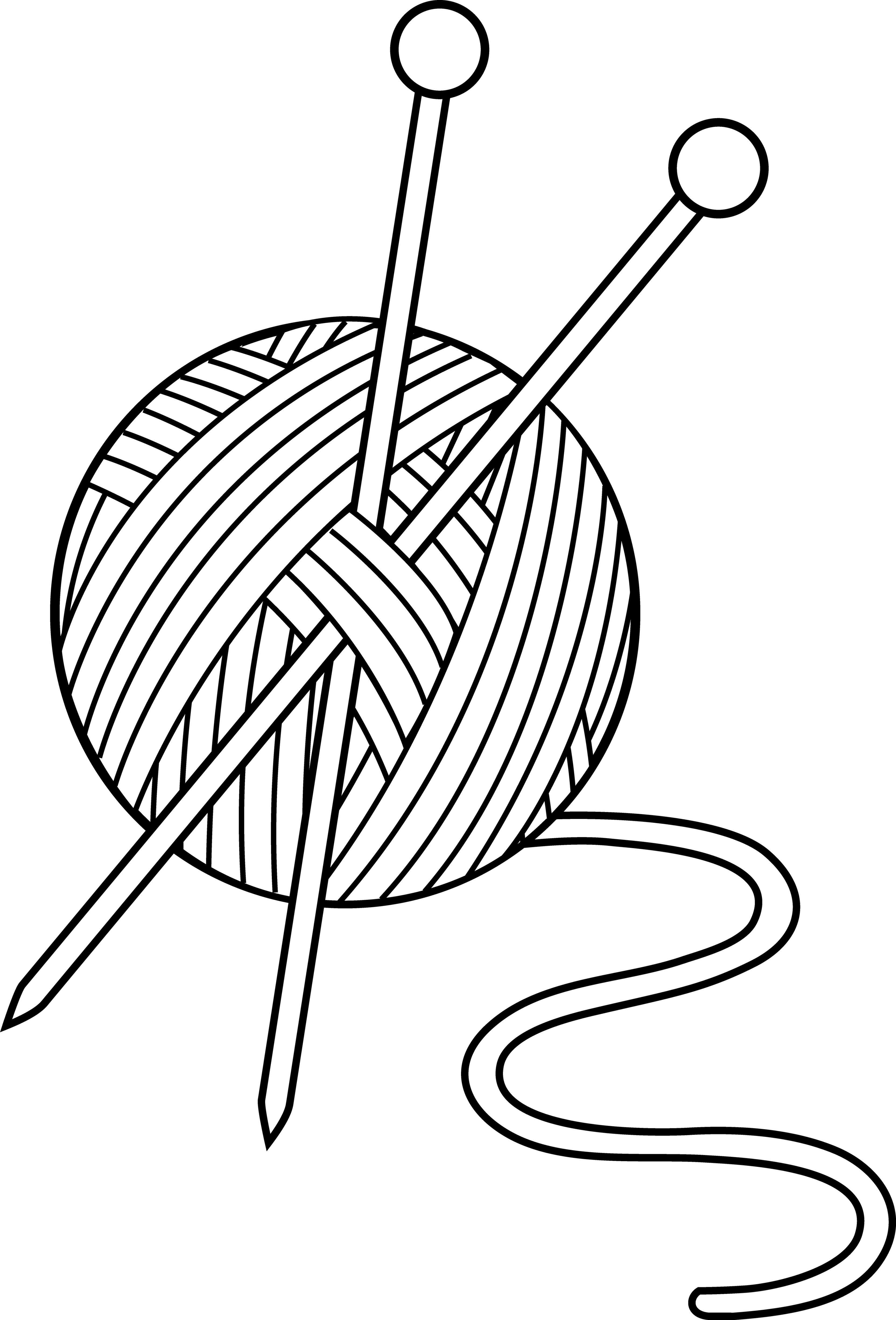 Yarn And Needle Vector Clipart - Free to use Clip Art Resource