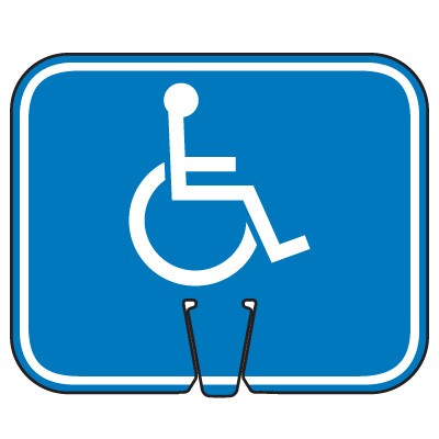 Plastic Traffic Cone Signs- Handicap Symbol from Emedco.com, Stock ...