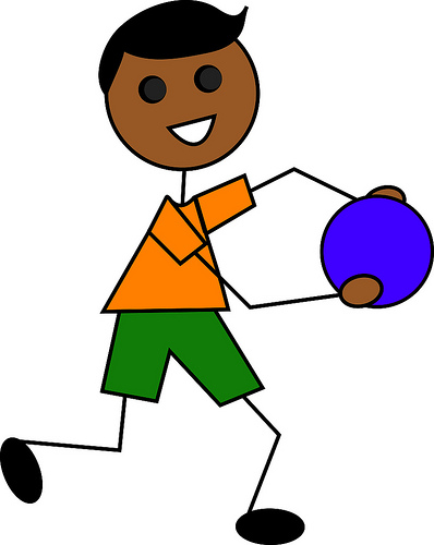 Clip Art Illustration of a Cartoon Mexican Boy Playing Ball - a ...