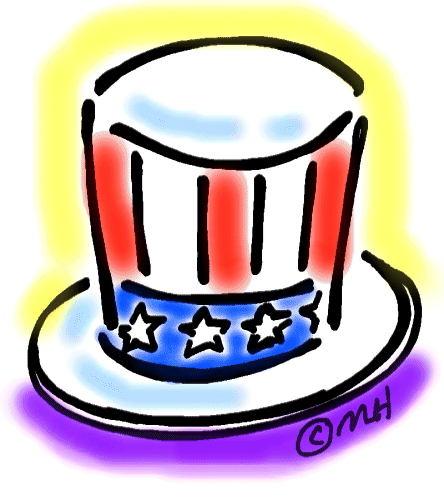 Uncle Sam's hat (in color) - Clip Art Gallery