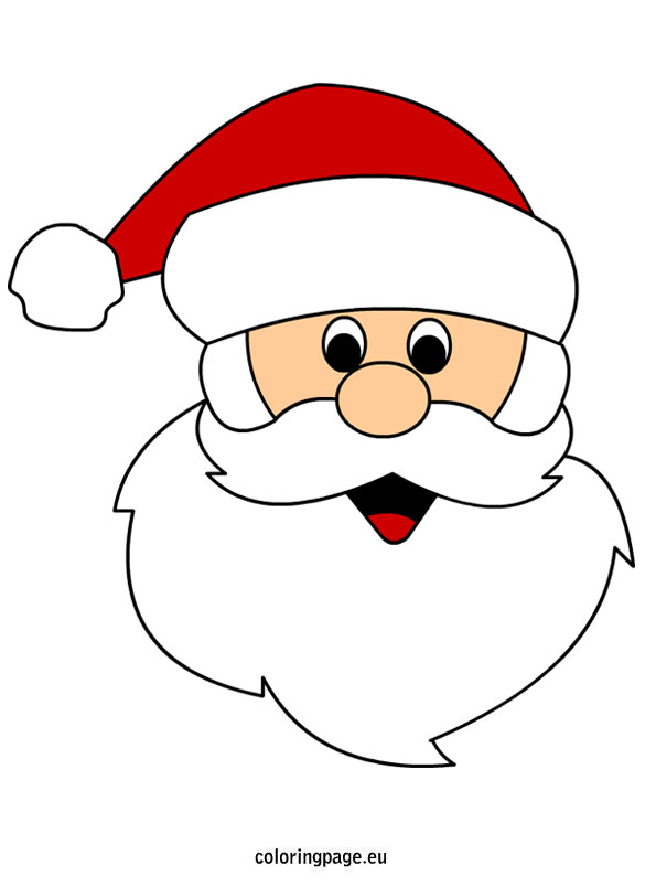 Santa face outline clipart