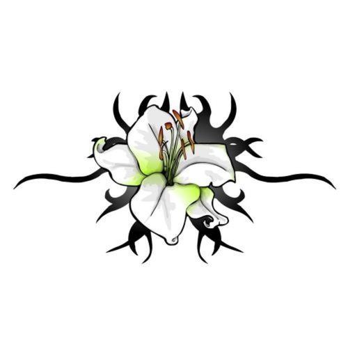 tribal yellow lily – Tattoo Picture at CheckoutMyInk.com