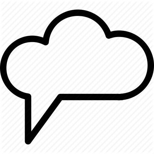 Conversation Clouds Clipart In Black