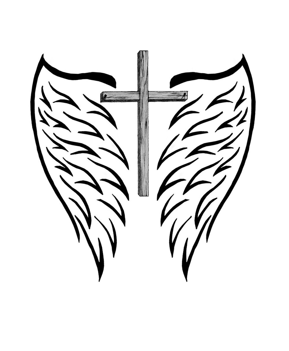 Drawings Of Crosses With Wings Clipart - Free to use Clip Art Resource