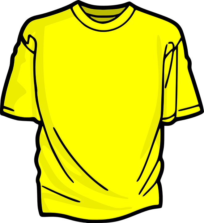 People in yellow t shirts clipart
