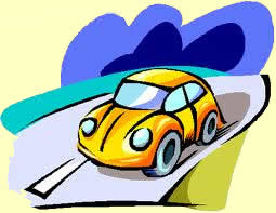 Clipart of car on road