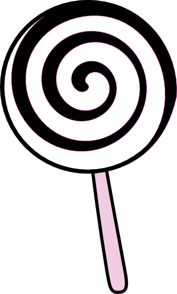 Lollipop black and white clipart - Candy clip art ...