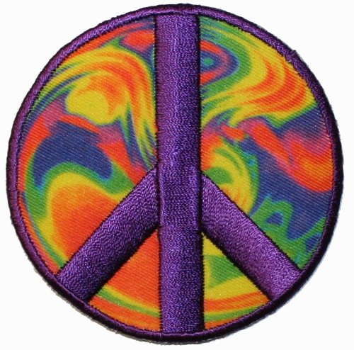 Amazon.com: Psychedelic Hippie Peace Sign Iron On Applique Patch