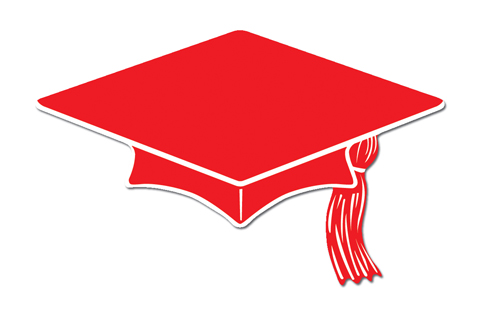 Red graduation cap clip art clipart - Clipartix