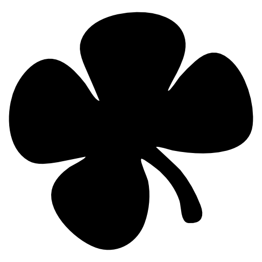 Black Four Leaf Clover 88