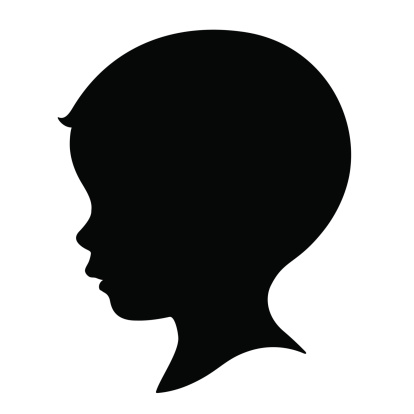 Silhouette Of A Outline Of A Boy Clip Art, Vector Images ...
