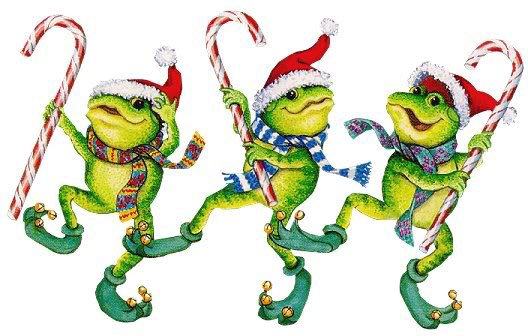 Free christmas frog clipart