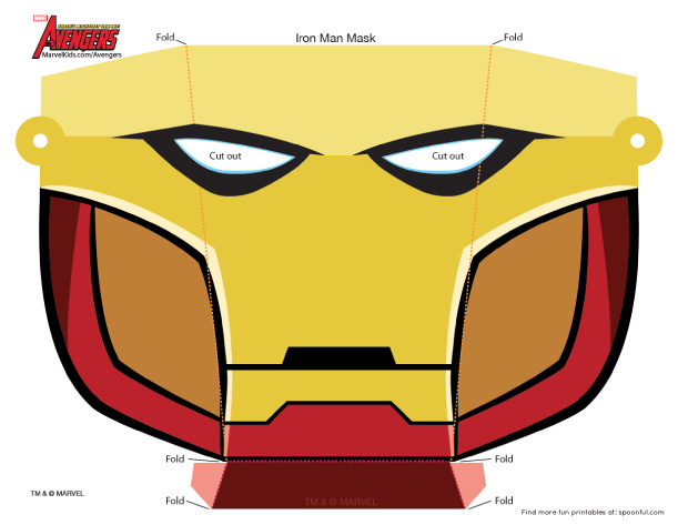 Fashion and Action: Iron Man Printable Paper Mask - Easy IM3 ...