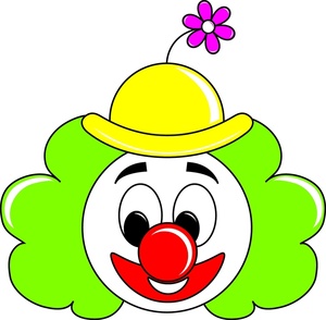 Cute Clown Face Clipart