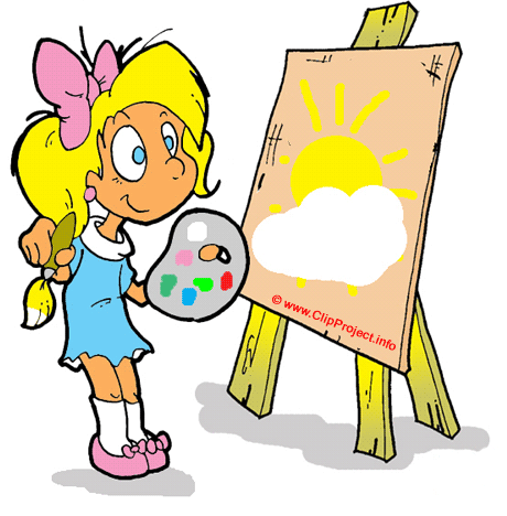 560 views Cartoon painter clipart