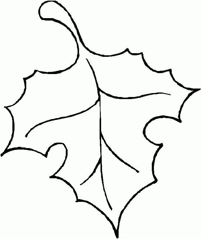 Large Leaf Template - AZ Coloring Pages