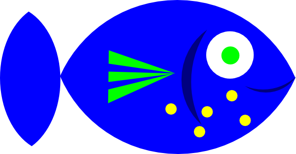 Blue Fish clip art Free Vector