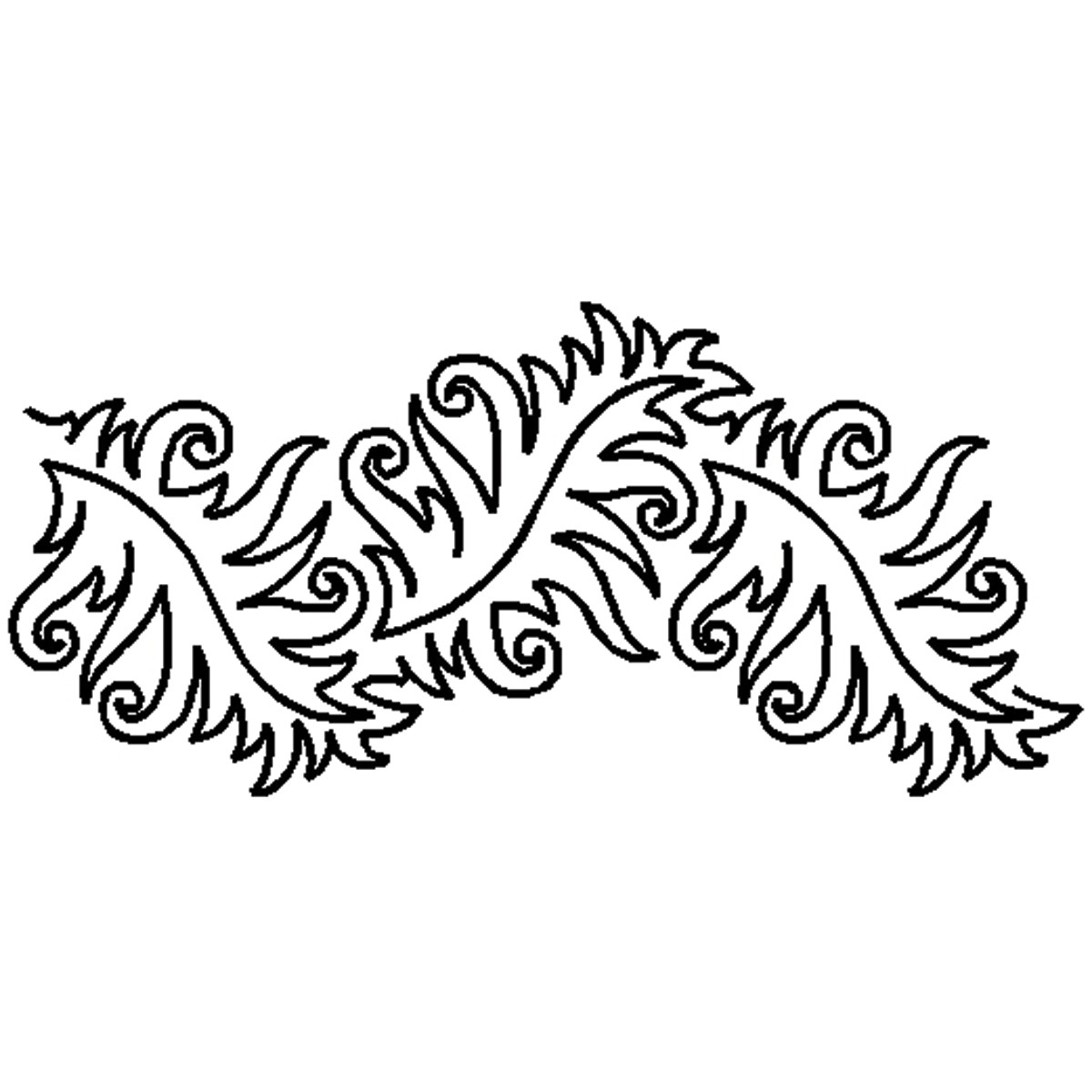 7-1/2" Fancy Leaf Corner Quilt Stencils By Patricia Ritter UE-