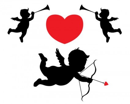 Cupid With Musician Angels Vector Heart - Free vector for free ...