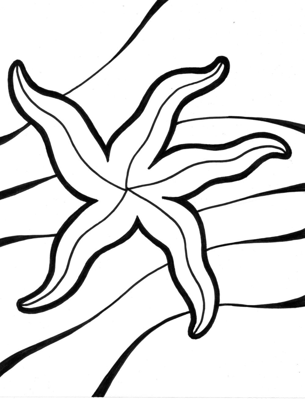 Star Fish Outline - ClipArt Best