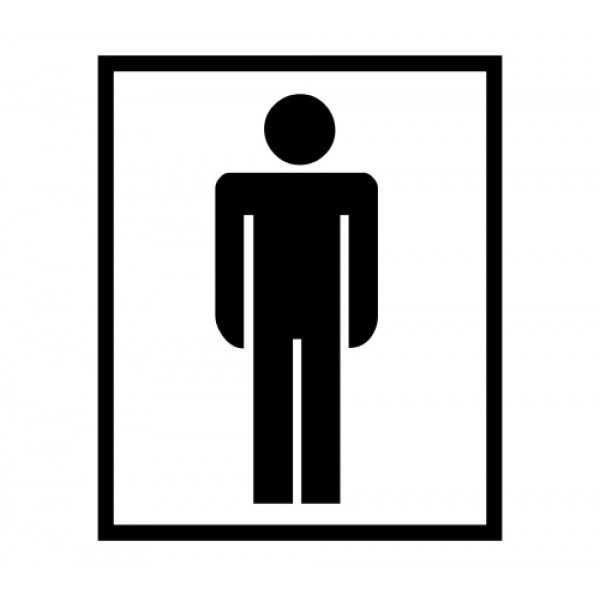 Sticker Men Only Toilet Sign Building Sign, Toilet Signs - Red ...